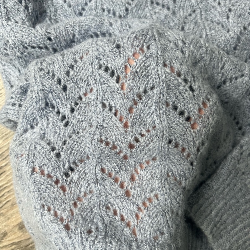 J. McLaughlin Soft Blue Cowl Neck Sweater Tiler Wool & Cashmere-Blend size XS - Picture 8 of 12